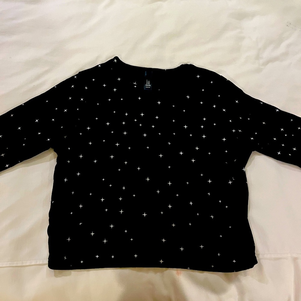 SKIMS long sleeve PAJAMA top~ onyx sparkle